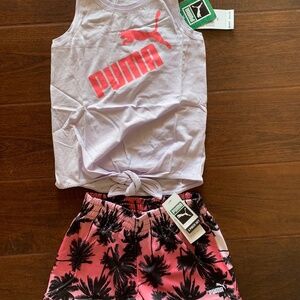 PUMA Kids 2 Piece Set - Tank Top and Shorts - Size 6X